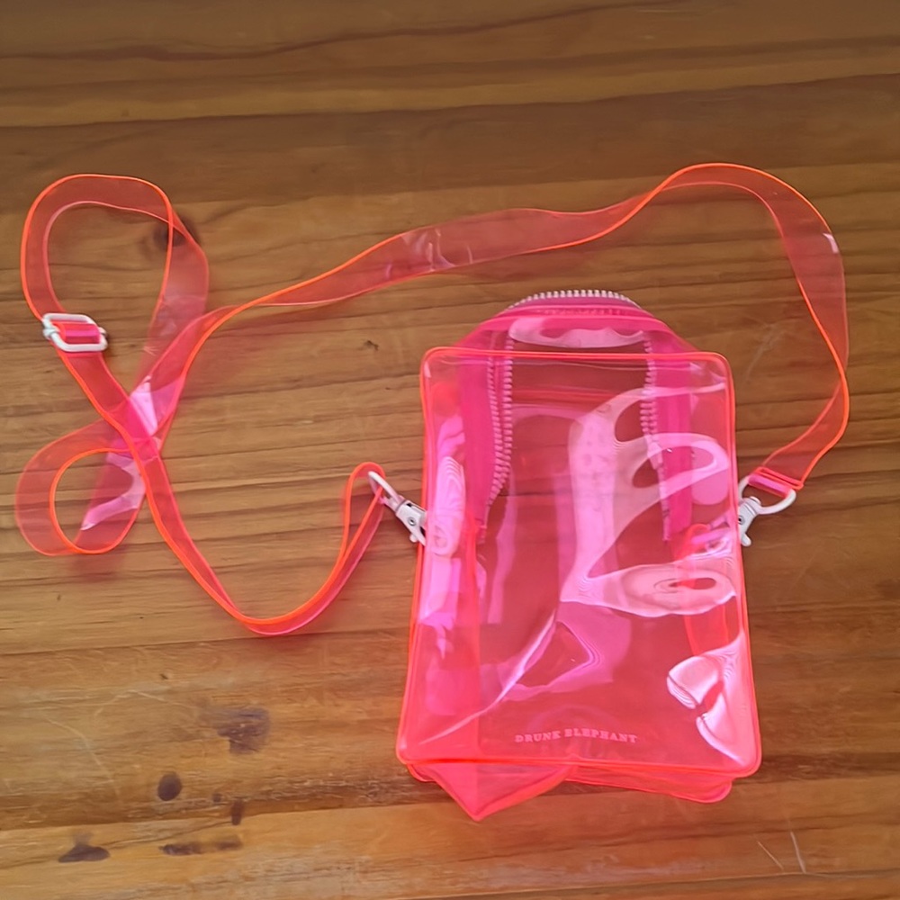 **Limited Edition** Pink See-Through Drunk Elephant Skincare Bag